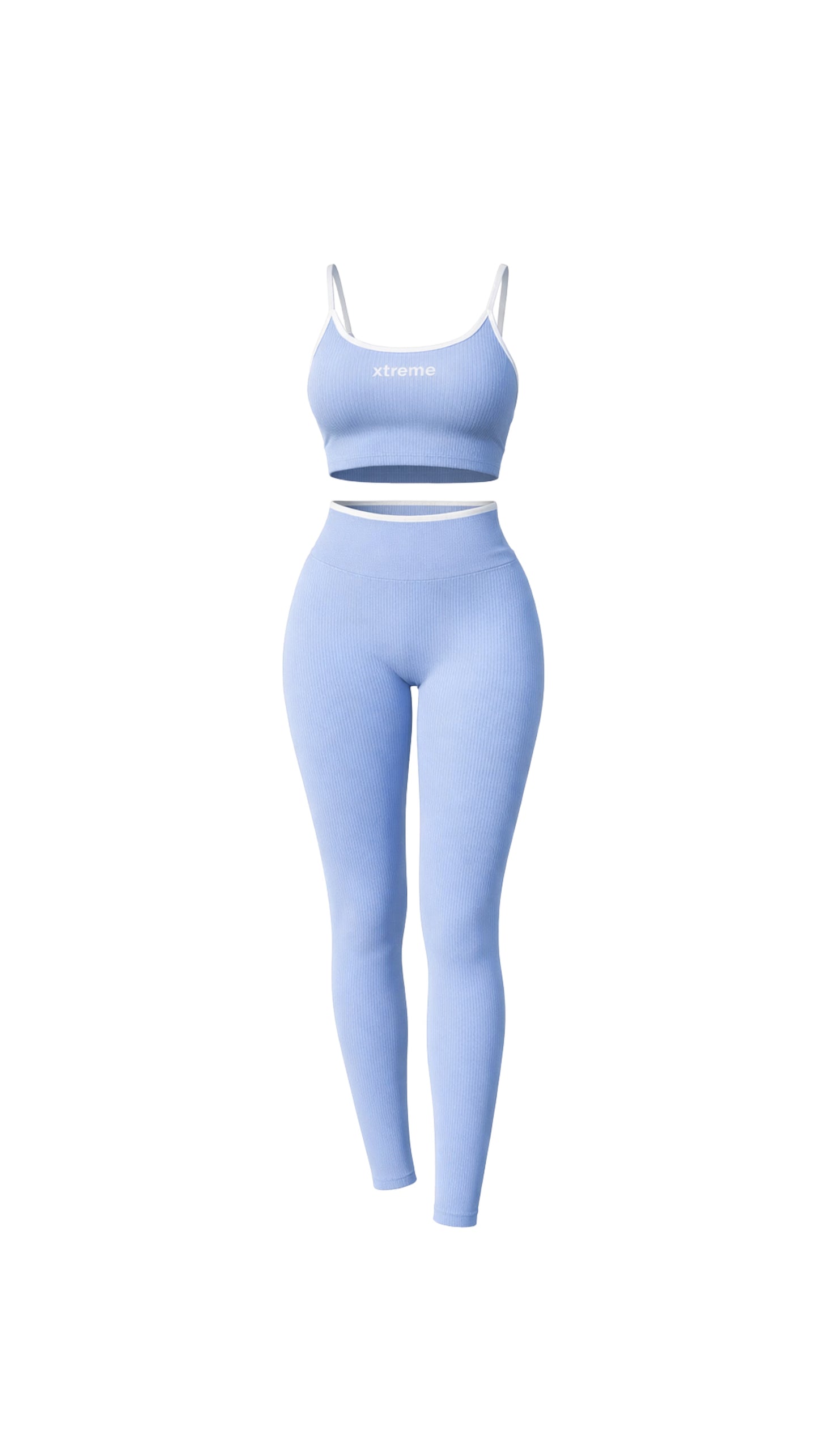 Soft Blue Sculpt Seamless Top